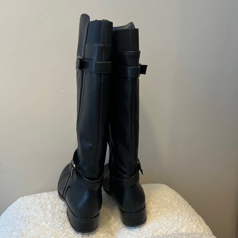 Naturalizer Sahara Black Tall Vegan Leather Boots size 8M - Picture 6 of 9